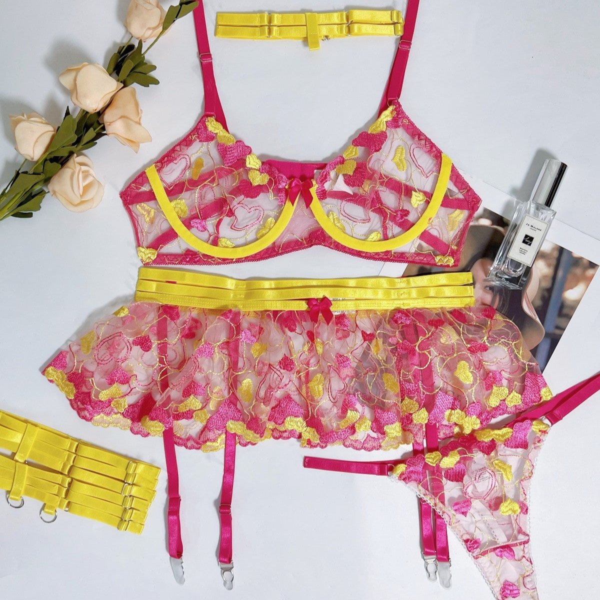 Elena Ivy Embroidered Mesh Sett (4)